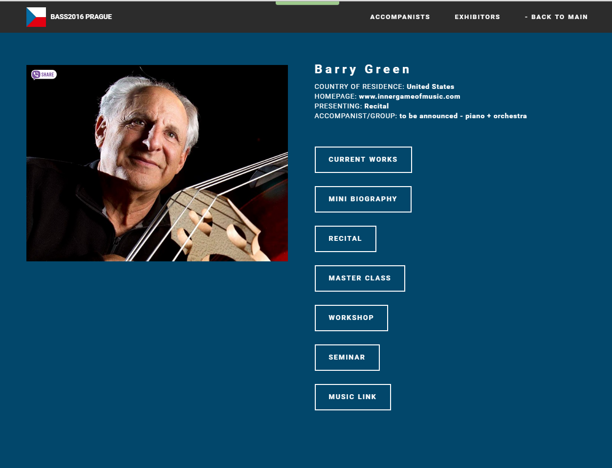 Barry Green - Kongres kontrabasista u Pragu